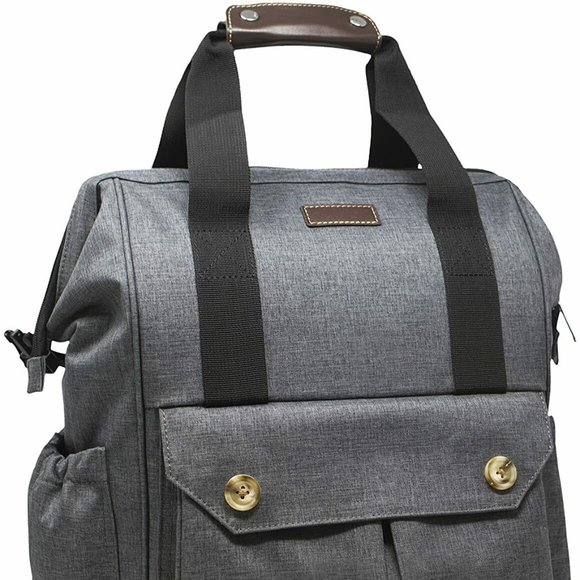 One Earth Home Grey Unisex Diaper Bag, Stroller Straps Changing Pad Included NWT - Picture 2 of 8